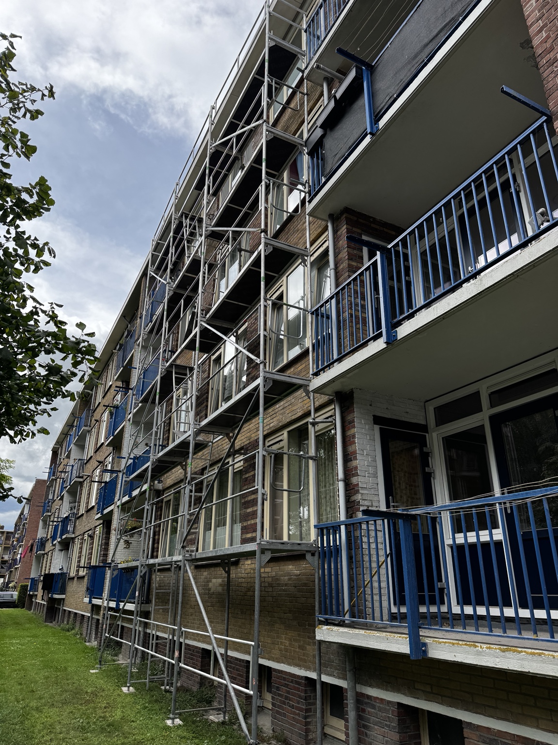 Appartementencomplex in uitvoering